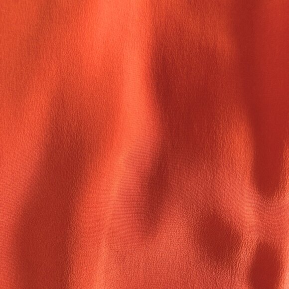 ✨SUMMER SALE✨ Orange Silk Halter Party Dress - Small - Picture 3 of 4